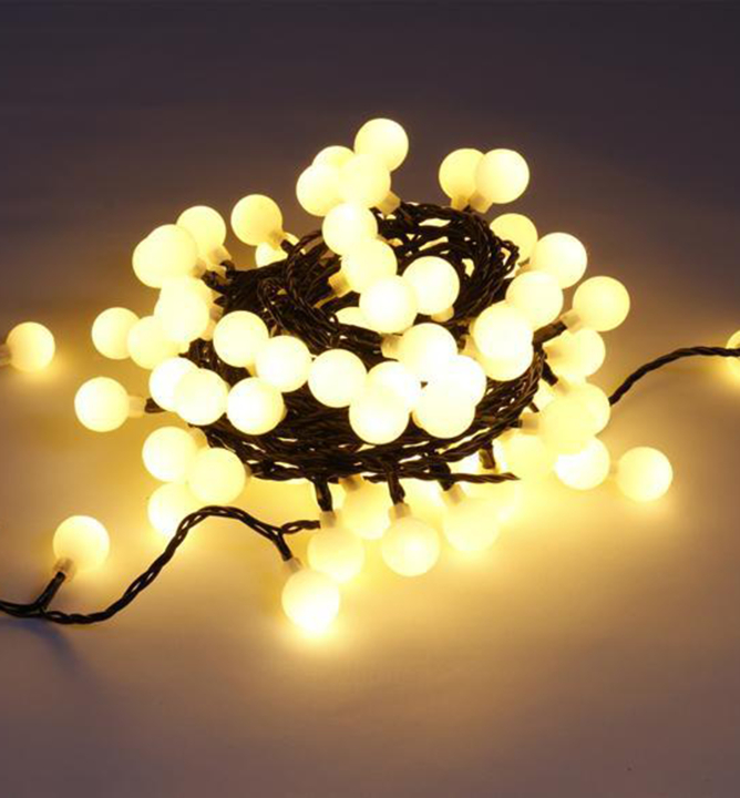 LED vianočná reťaz CHERRY, 30 m, vonkajšia, teplá biela, 300 LED