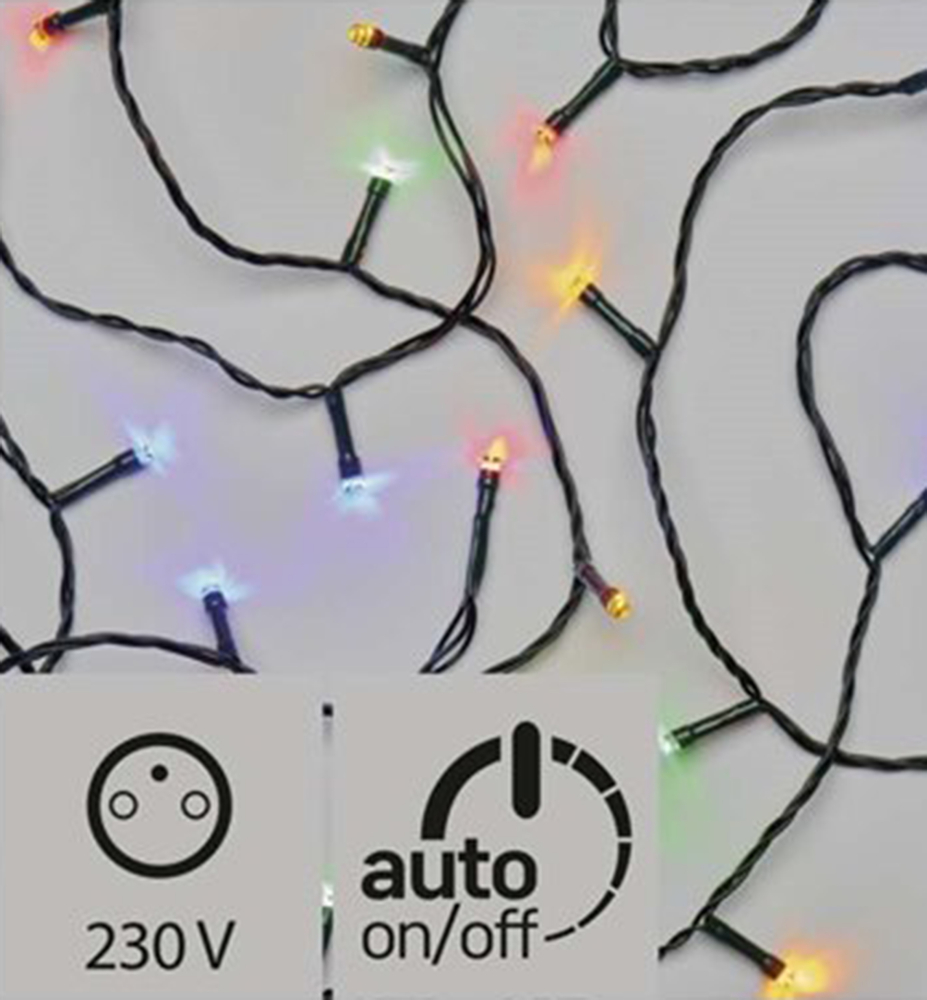 LED vianočná reťaz, 8 m, 80 LED, multicolor, časovač