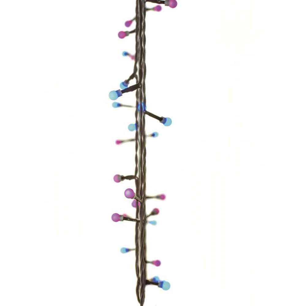 LED vianočná reťaz CHERRY, 4 m, 40 LED, modrá-ružová, časovač