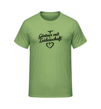 Herren T-Shirt 'G�rtner mit Leidenschaft' pistaziengr�n