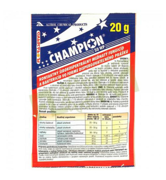 Univerzlny fungicd a baktericd  CHAMPION 50 WP 20 g