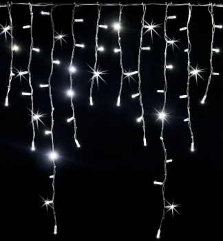 Vianočné osvetlenie LED záves, 3x0,7 m, 100 ks, biely