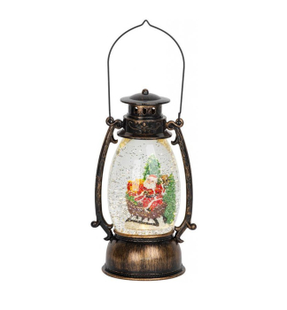 LED dekorácia LAMPÁŠ MAGICHOME, so Santom a trblietkami, 13x11x24 cm, èierny
