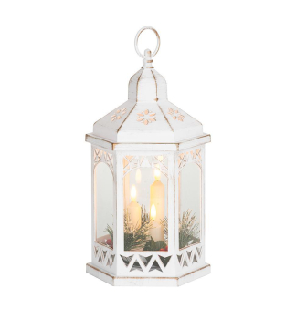 LED dekorácia LAMPÁŠ MAGICHOME Morocco, sviečky, 18x15x32 cm, biely