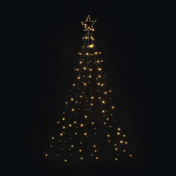 LED vianon kovov strom, 180 cm, vonkaj, tepl biela, asova