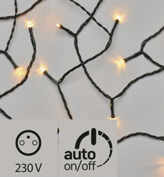 LED vianočná reťaz, 8 m, 80 LED, jantárová, časovač