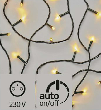 LED vianočná reťaz, 8 m, 80 LED, teplá biela, časovač