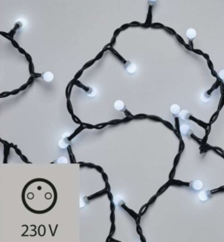 LED vianočná reťaz CHERRY, guľôčky, 2,5 m, 50 LED, vnútorná, studená biela