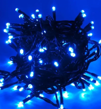 LED viano�n� re�az, 4 m, 100 ks LED, modr�, vonkaj�ia aj vn�torn�