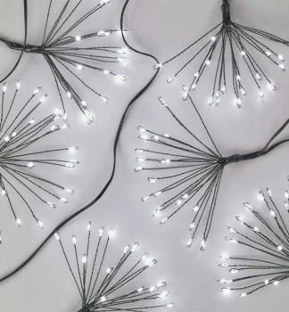 LED vianoèná re�az-svietiace trsy, nano, 5,2 m, 300 LED, vnútorné, studená biela, èasovaè