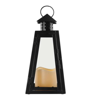 LED dekorácia LAMPÁŠ, èierny, hranatý, 26,5 cm, 3x AAA, vnútorný, vintage