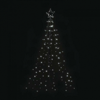 LED vianoèný kovový strom, 180 cm, vonkajší, studená biela, èasovaè