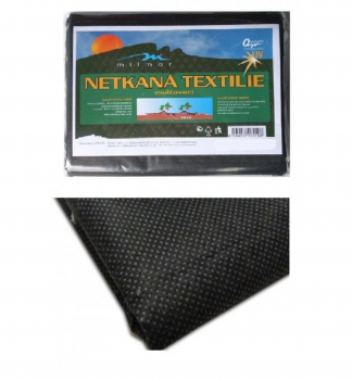 Čierna netkaná textília 1,6x10m, 50g/m2