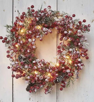 LED vianon VENIEC, 38 cm, 20 LED, 3xAA, vntorn, tepl biela, asova