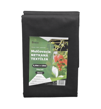 Čierna netkaná textília 1,6x10m, 50g/m2