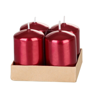 Adventn svieka MAGICHOME VIANOCE, 4x6 cm, erven, 4 ks v balen