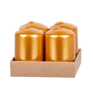 Adventn svieka MAGICHOME VIANOCE, 4x6 cm, zlat, 4 ks v balen