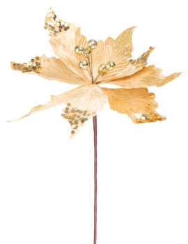 Kvet MAGICHOME VIANOCE, zlat, 31 cm
