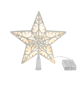 LED HVIEZDA MAGICHOME VIANOCE, 10 LED tepl biela, 25 cm, 2xAA, asova