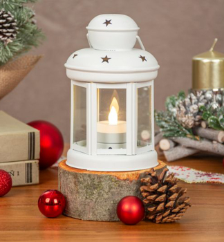 LAMP MAGIC VIANOCE, biely, s LED sviekou, 10x15/20 cm