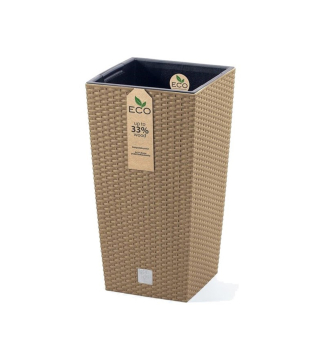 Kvetin RATO SQUARE ECO WOOD, naturo, 20 x 38 cm