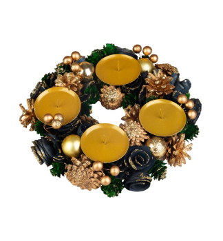 ADVENTN VENIEC MAGICHOME, zeleno-modro-zlat, 25 cm