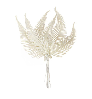 Vetvika MAGICHOME VIANOCE, papra, biela,19 cm