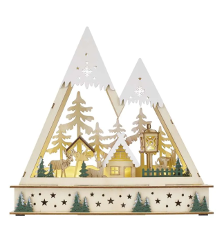 LED VIANON KRAJINKA  23,5 cm, 2x AA, vntorn, tepl biela, asova