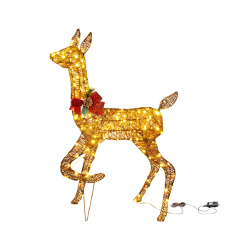 LED dekorcia LA VIANOCE, kov/motz, 200 LED, tepl biela, 0.9 m