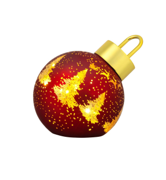 GUA MAGICHOME VIANOCE, sklo, erven, 10xLED tepl biela, 12x12x18 cm