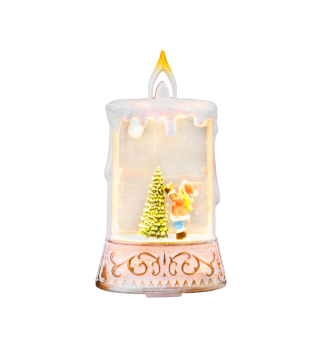 LED dekorcia LAMP Santa so stromekom, plast, 1 LED tepl biela, 8x4x15 cm