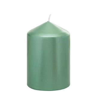 Svieka Bolsius, valcov, zelen, metalick efekt, 7x10 cm