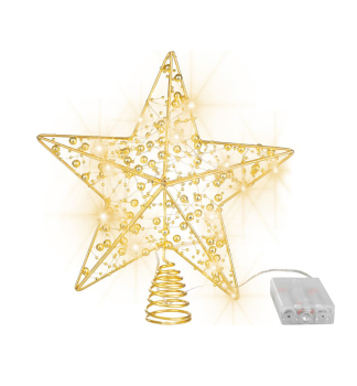 LED HVIEZDA MAGICHOME VIANOCE, 10 LED tepl biela, 25 cm, 2xAA, asova