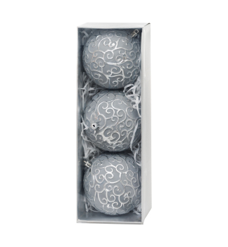 GULE MAGICHOME VIANOCE, 3 ks, strieborn, 10 cm