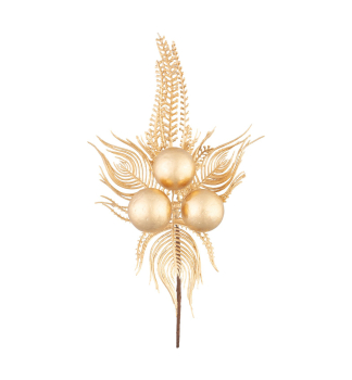 Vetvika MAGICHOME VIANOCE, pvie pierka, zlat, 22 cm