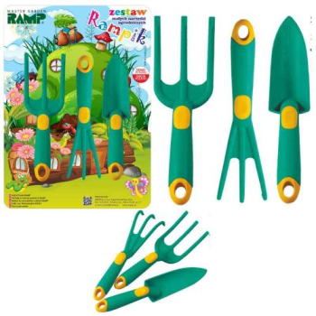 Sada z�hradn�ho n�radia 3-dielna, tyrkysov�