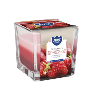 Svie�ka v skle TRICOLORA JAHODA 170 g