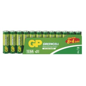 Zinko-chloridov� bat�ria GP Greencell R6 (AA), 12 ks