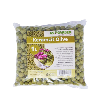 KERAMZIT - dekorat�vny doplnok , tmavozelen�, 1 l