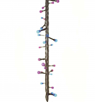LED vianočná reťaz CHERRY, 4 m, 40 LED, modrá-ružová, časovač