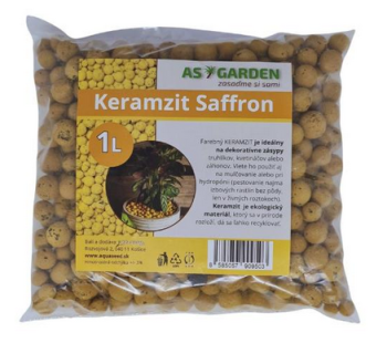 KERAMZIT - dekorat�vny doplnok , �lt�, 1 l