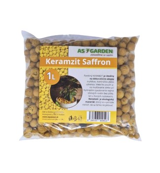 KERAMZIT - dekorat�vny doplnok , �lt�, 1 l
